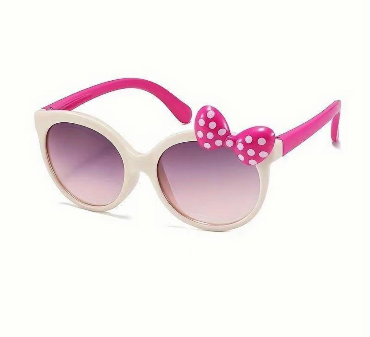 Fashion 5-10 Years Old Children's Bow Tie Polarized Sunglasses Anti-UV Girls Glasses Festival Eyewear Shades