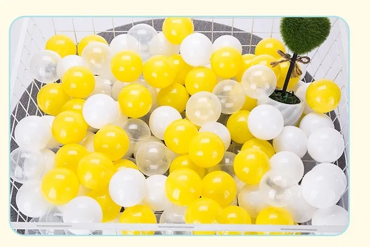 50Pcs Colors Baby Plastic Balls Water Pool Ocean Wave Ball Kids Swim Pit With Basketball Hoop Play House Outdoor Tents Toy Props
