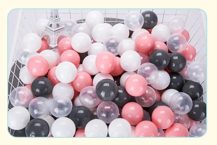 50Pcs Colors Baby Plastic Balls Water Pool Ocean Wave Ball Kids Swim Pit With Basketball Hoop Play House Outdoor Tents Toy Props
