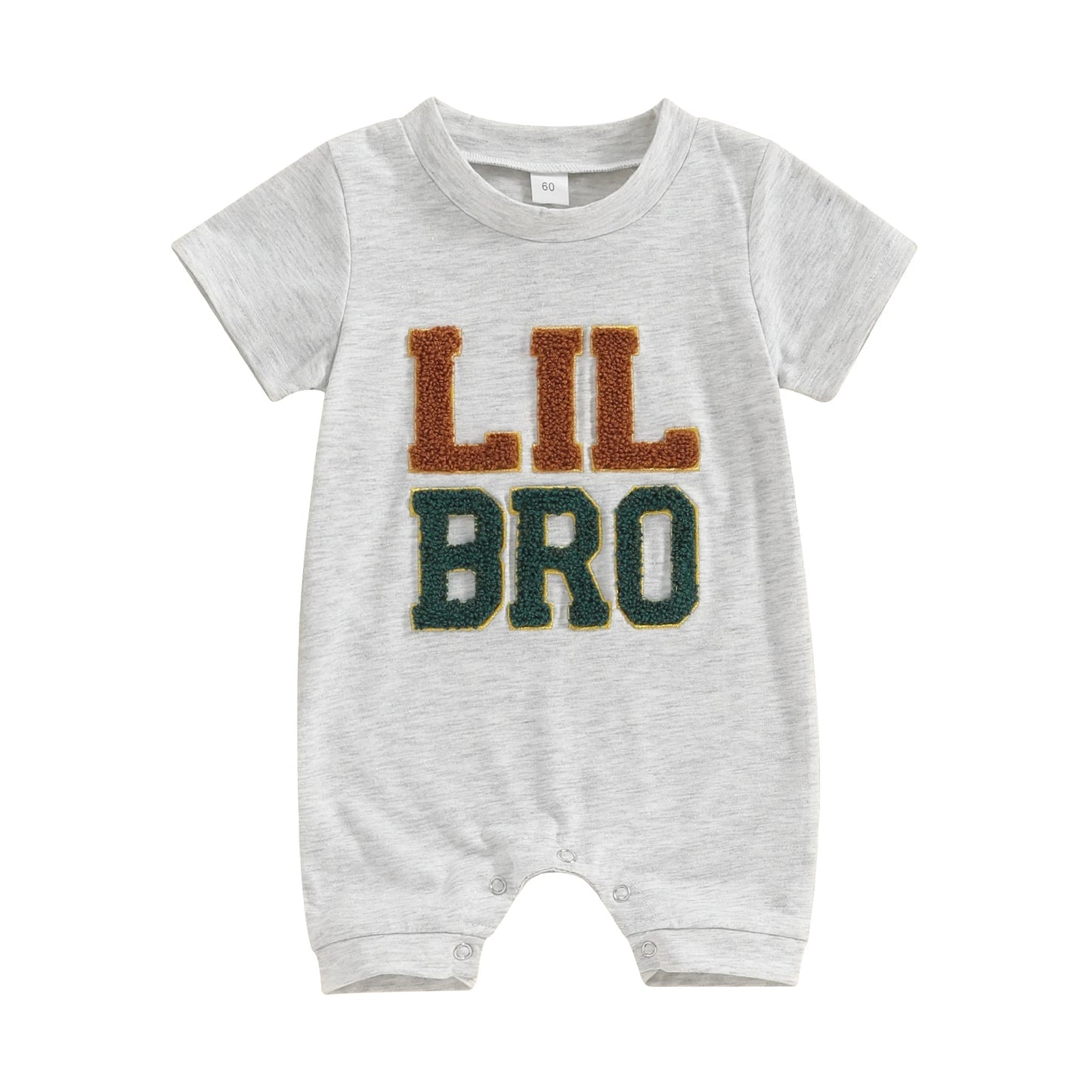 Baby Boys Summer Romper Infant Short Sleeve Crew Neck Letter Embroidery Casual Jumpsuit