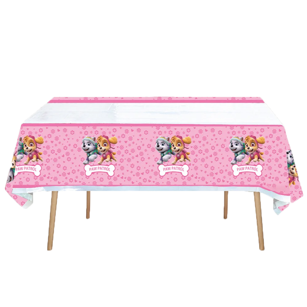 Paw Patrol Birthday Party Decor Dogs Skye Disposable Tableware Tablecloth Plate Cup Gift Bag Kids Boy Favor Gifts Party Supplies