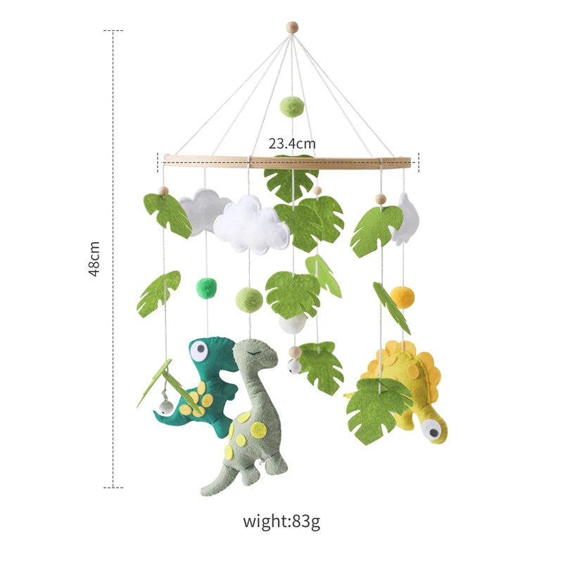 Baby Crib Mobile Bed Bell Soft Felt Hot Air Balloon Wind Chime Pendant Bed Bell Wooden Newborn Comfort Bed Bell Toys Baby Gift