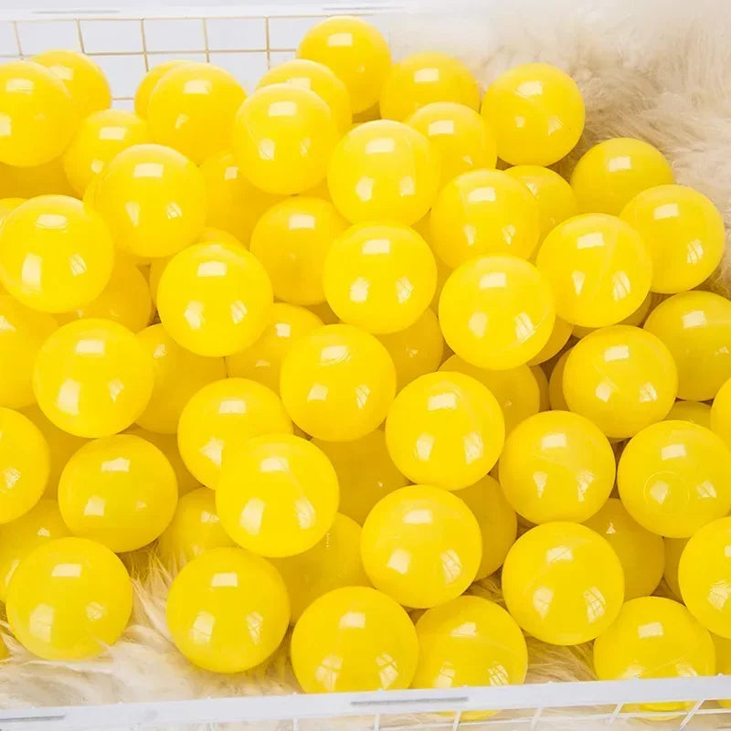 50Pcs Colors Baby Plastic Balls Water Pool Ocean Wave Ball Kids Swim Pit With Basketball Hoop Play House Outdoor Tents Toy Props
