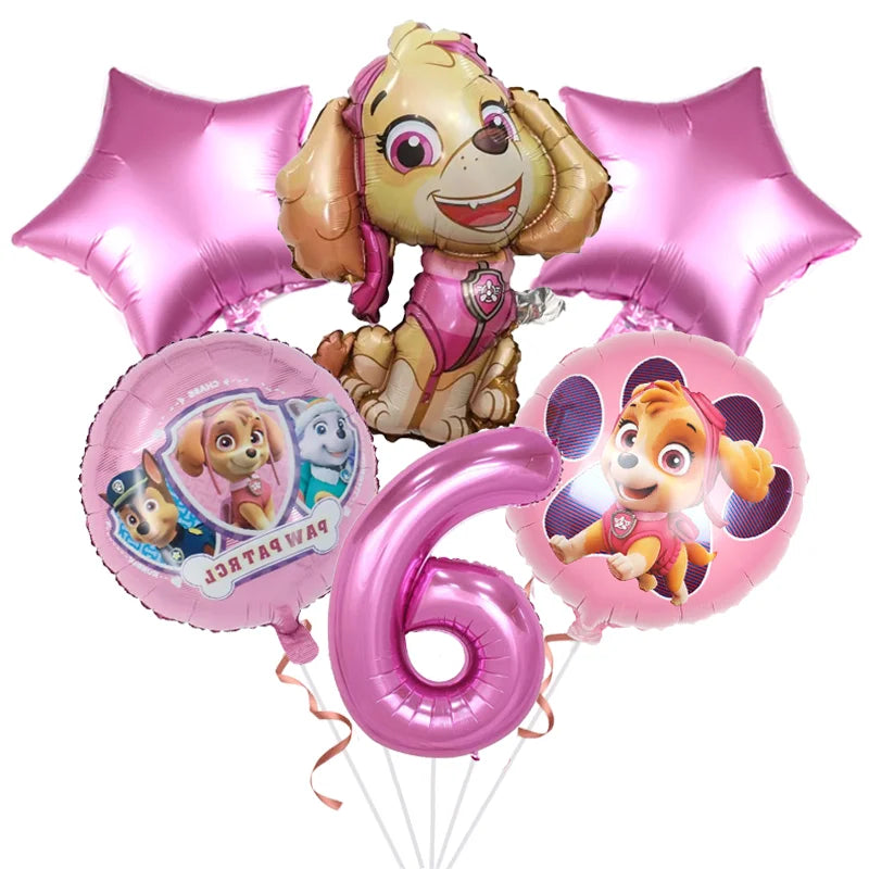 Paw Patrol Birthday Party Decor Dogs Skye Disposable Tableware Tablecloth Plate Cup Gift Bag Kids Boy Favor Gifts Party Supplies