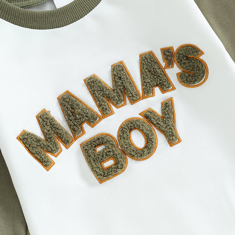 Pudcoco Newborn Baby Boy Sweatshirt Romper Letter Pattern Long Sleeve Jumpsuit for Infant Toddler Fall Outfit 0-18M