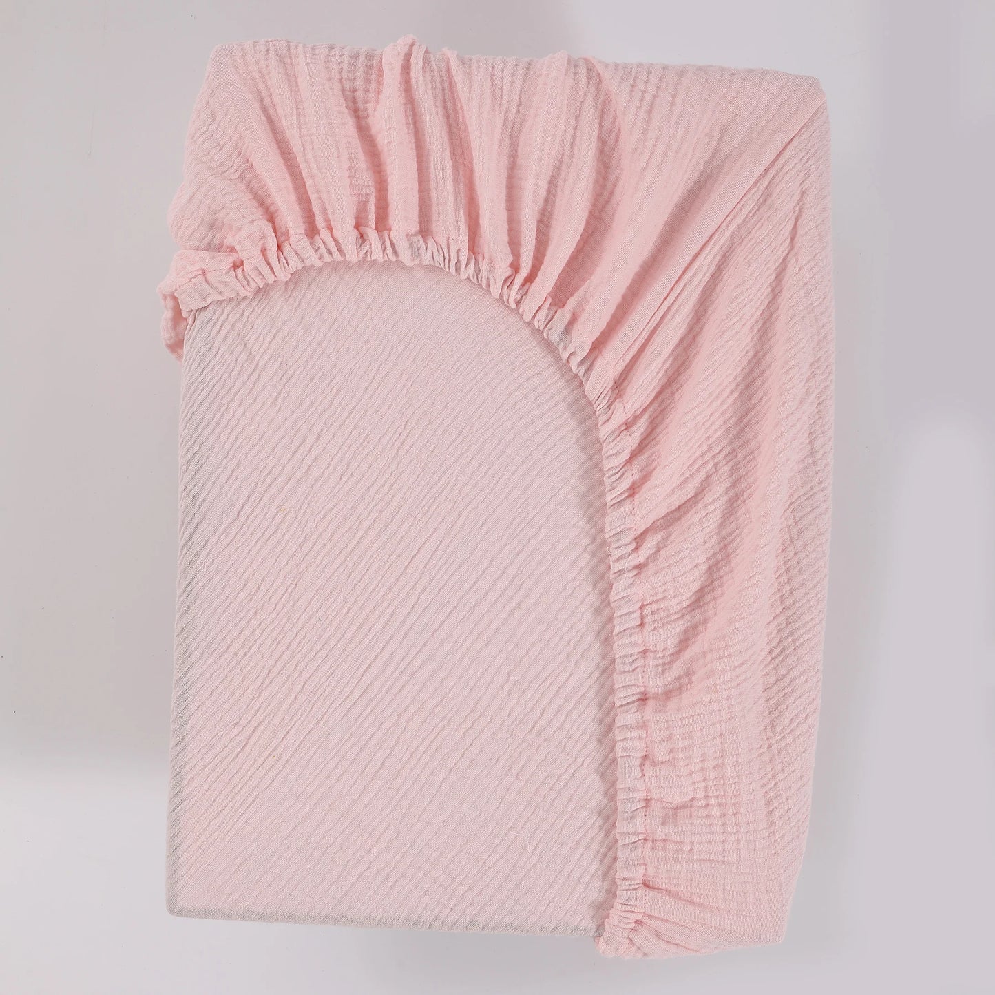 Soft And Breathable Muslin Fitted Crib Sheets 100% Cotton White Baby Crib Sheets