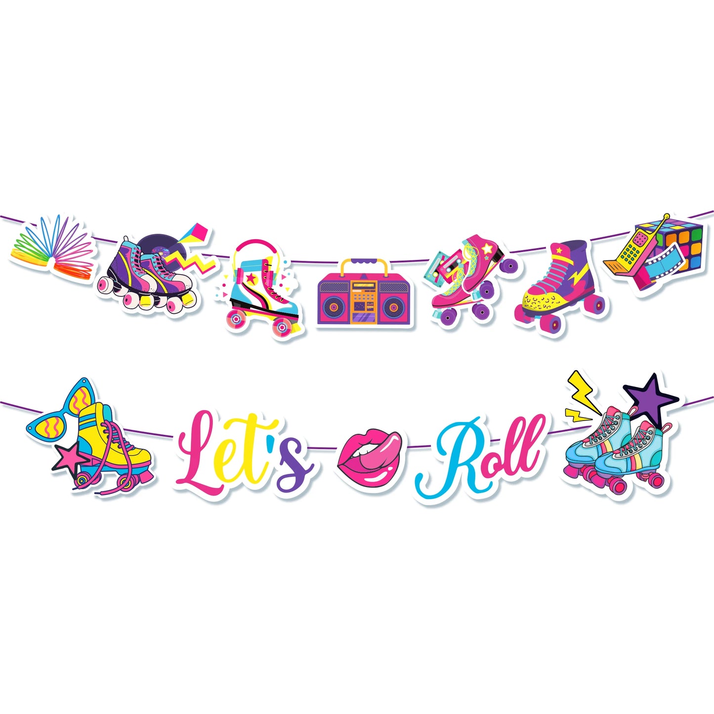 Cartoon Roller Skating Party Disposable Tableware Set Kids Ice Skates Sports Game Birthday Camping Tablecloth Baby Shower Decor