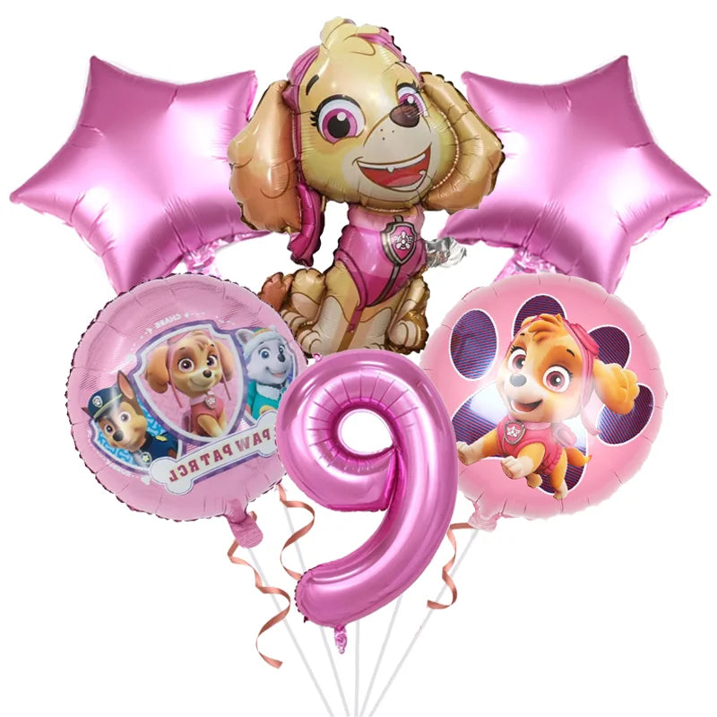 Paw Patrol Birthday Party Decor Dogs Skye Disposable Tableware Tablecloth Plate Cup Gift Bag Kids Boy Favor Gifts Party Supplies