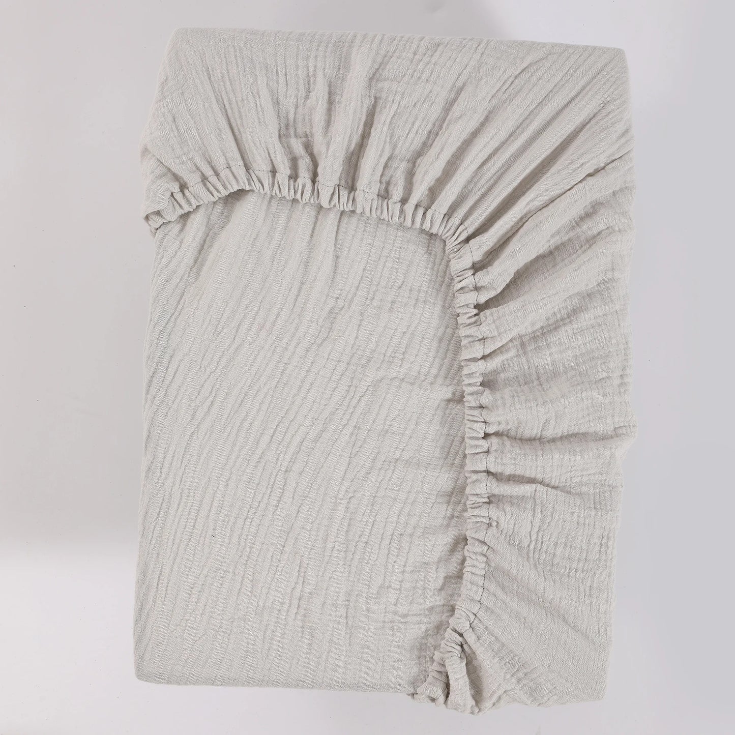 Soft And Breathable Muslin Fitted Crib Sheets 100% Cotton White Baby Crib Sheets