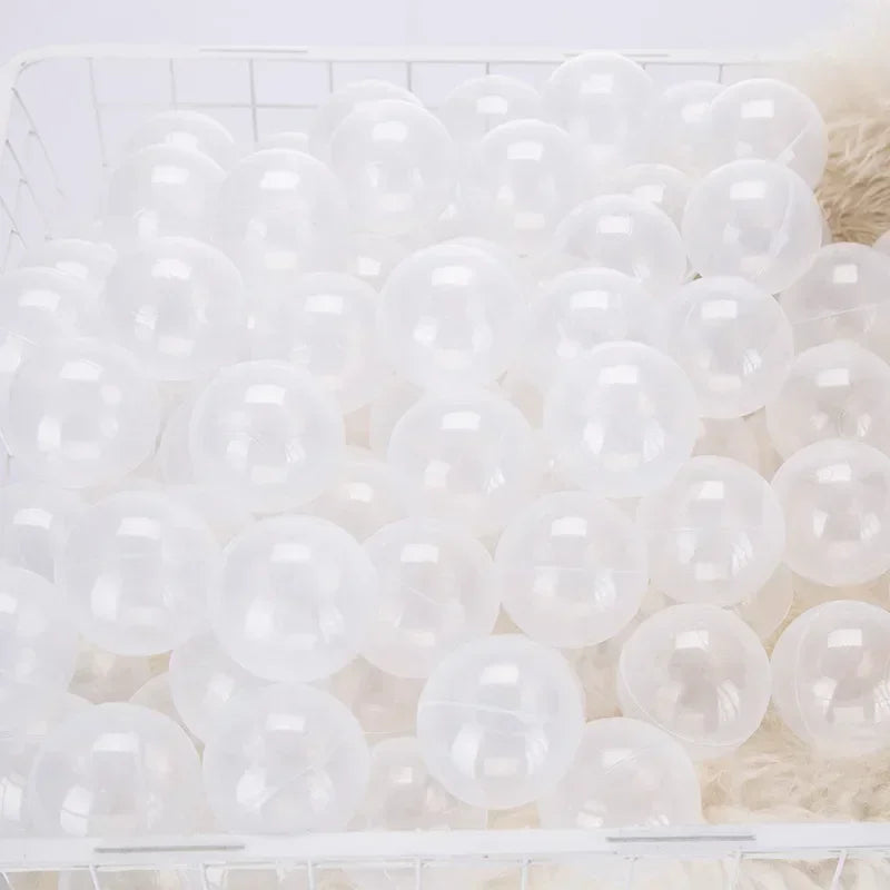 50Pcs Colors Baby Plastic Balls Water Pool Ocean Wave Ball Kids Swim Pit With Basketball Hoop Play House Outdoor Tents Toy Props