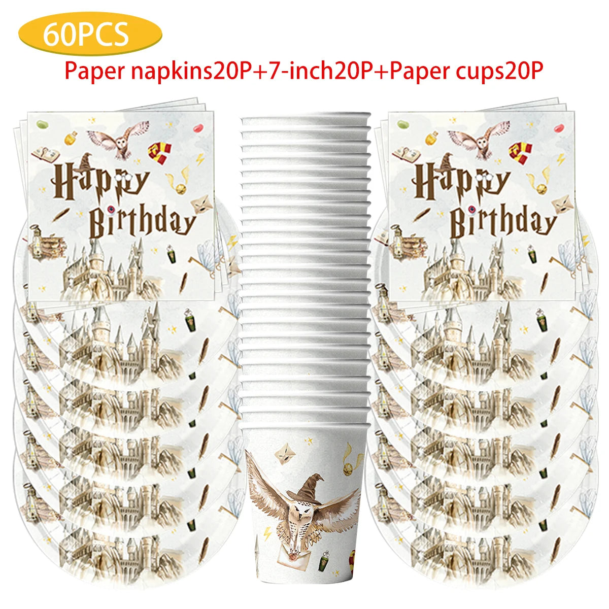 Magic School Birthday Party Decoration Disposable  Paper Plate Cup Napkin Balloons Gifts Magician Kids Baby Shower Party Supplie