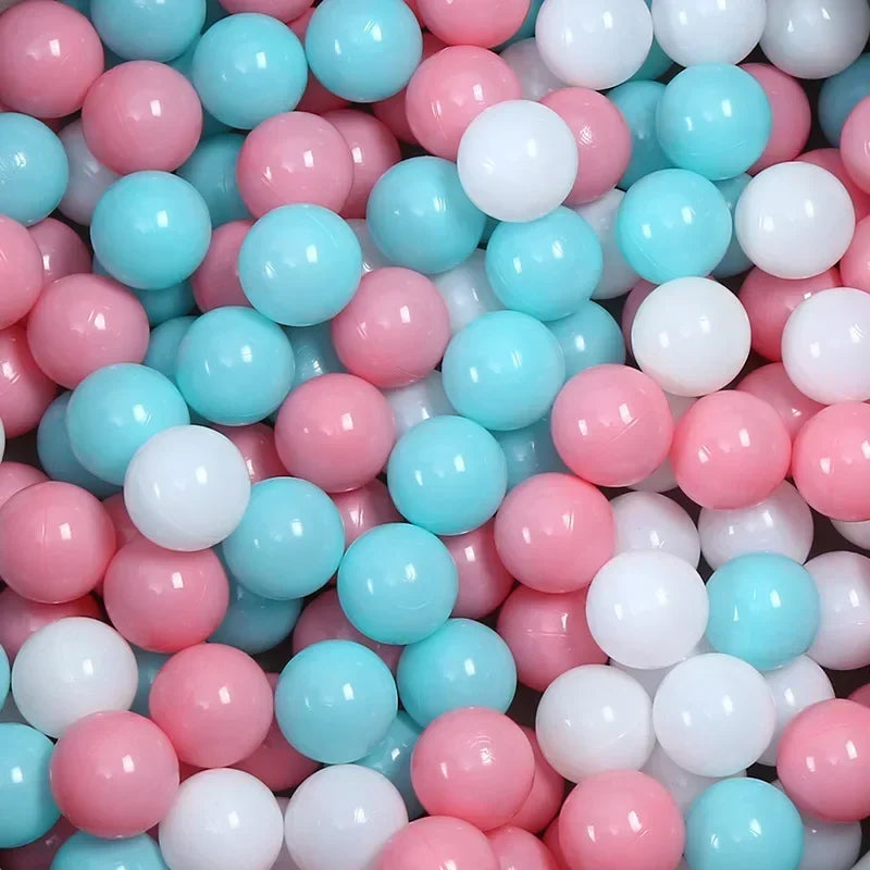 50Pcs Colors Baby Plastic Balls Water Pool Ocean Wave Ball Kids Swim Pit With Basketball Hoop Play House Outdoor Tents Toy Props