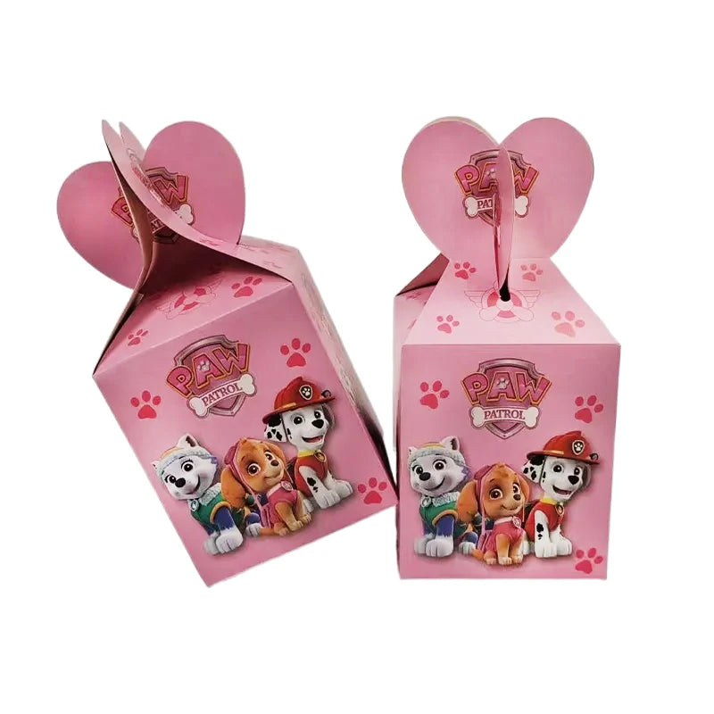 Paw Patrol Birthday Party Decor Dogs Skye Disposable Tableware Tablecloth Plate Cup Gift Bag Kids Boy Favor Gifts Party Supplies