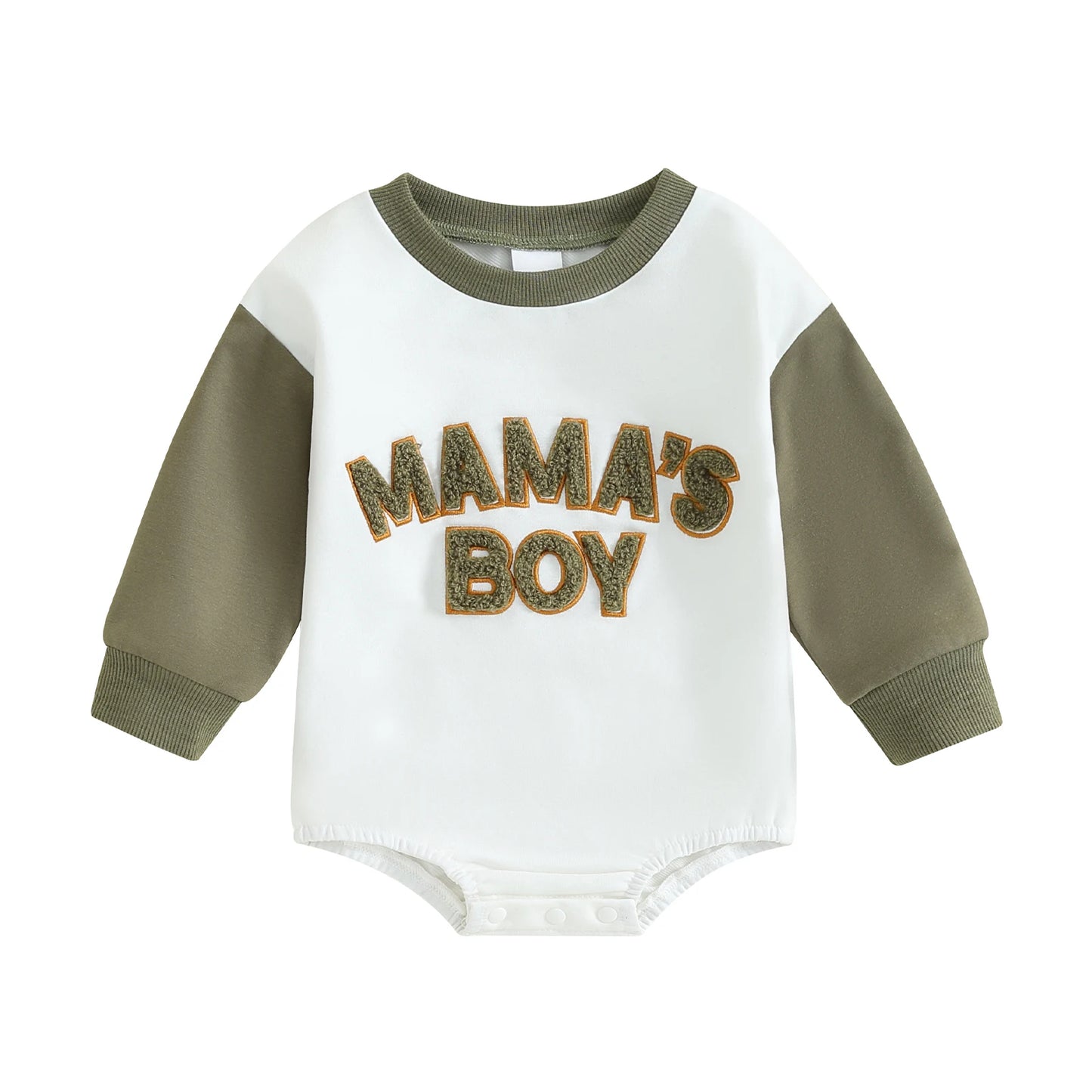 Pudcoco Newborn Baby Boy Sweatshirt Romper Letter Pattern Long Sleeve Jumpsuit for Infant Toddler Fall Outfit 0-18M