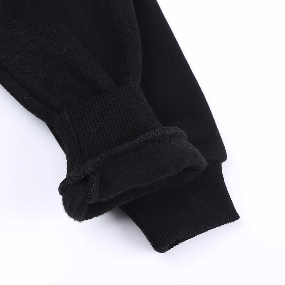 2025 Winter Kids Boys Girls Clothes Children Hoodies Soild Cotton Thicken Fleece Sweatshirts Toddler Sport Pullover Top