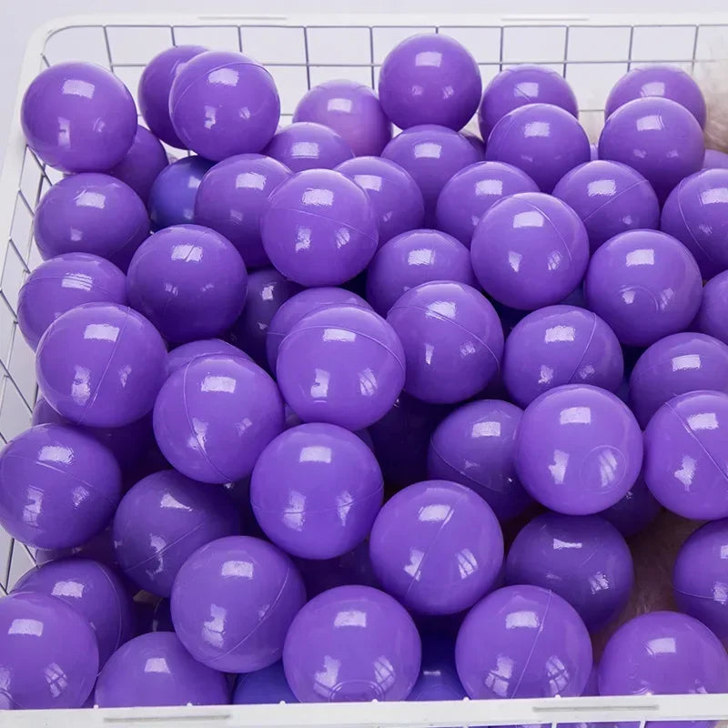 50Pcs Colors Baby Plastic Balls Water Pool Ocean Wave Ball Kids Swim Pit With Basketball Hoop Play House Outdoor Tents Toy Props