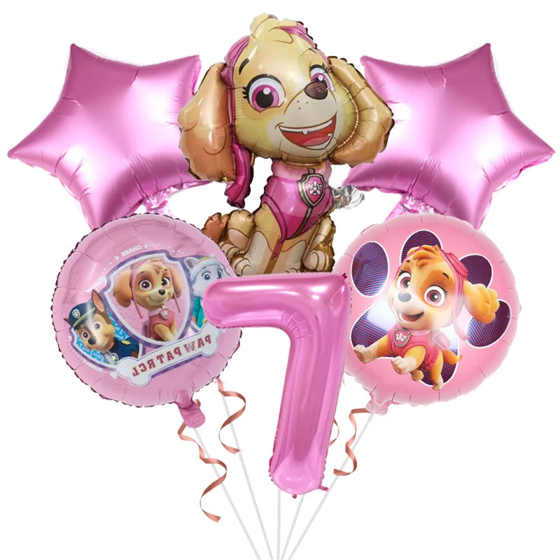 Paw Patrol Birthday Party Decor Dogs Skye Disposable Tableware Tablecloth Plate Cup Gift Bag Kids Boy Favor Gifts Party Supplies