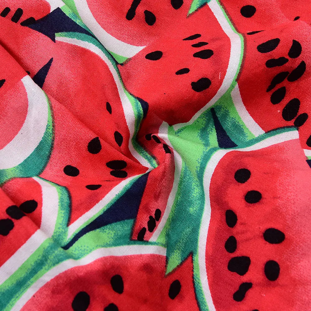 Cute Newborn Baby Girl Clothes Sets Sleeveless Watermelon Print Romper Headband 2pcs Outfit Toddler Summer Clothing for 0-24M