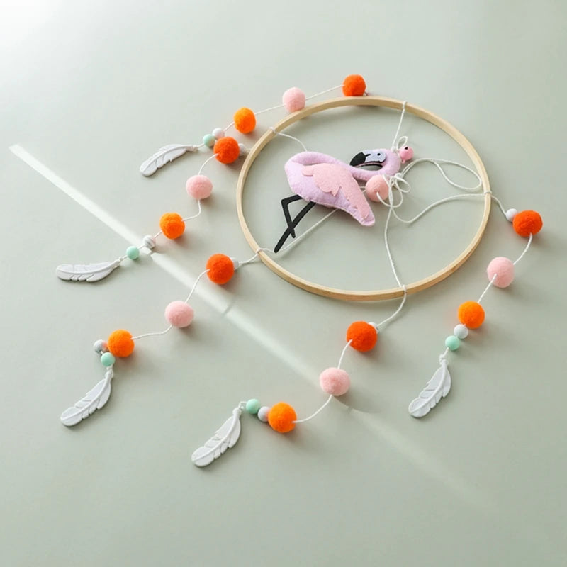 Crib Mobile Holder Rattles Toys Wooden Moon Stars Astronaut Bed Bell Toys Newborn Comfort Crib Bracket Bed Bell Toys Baby Gifts