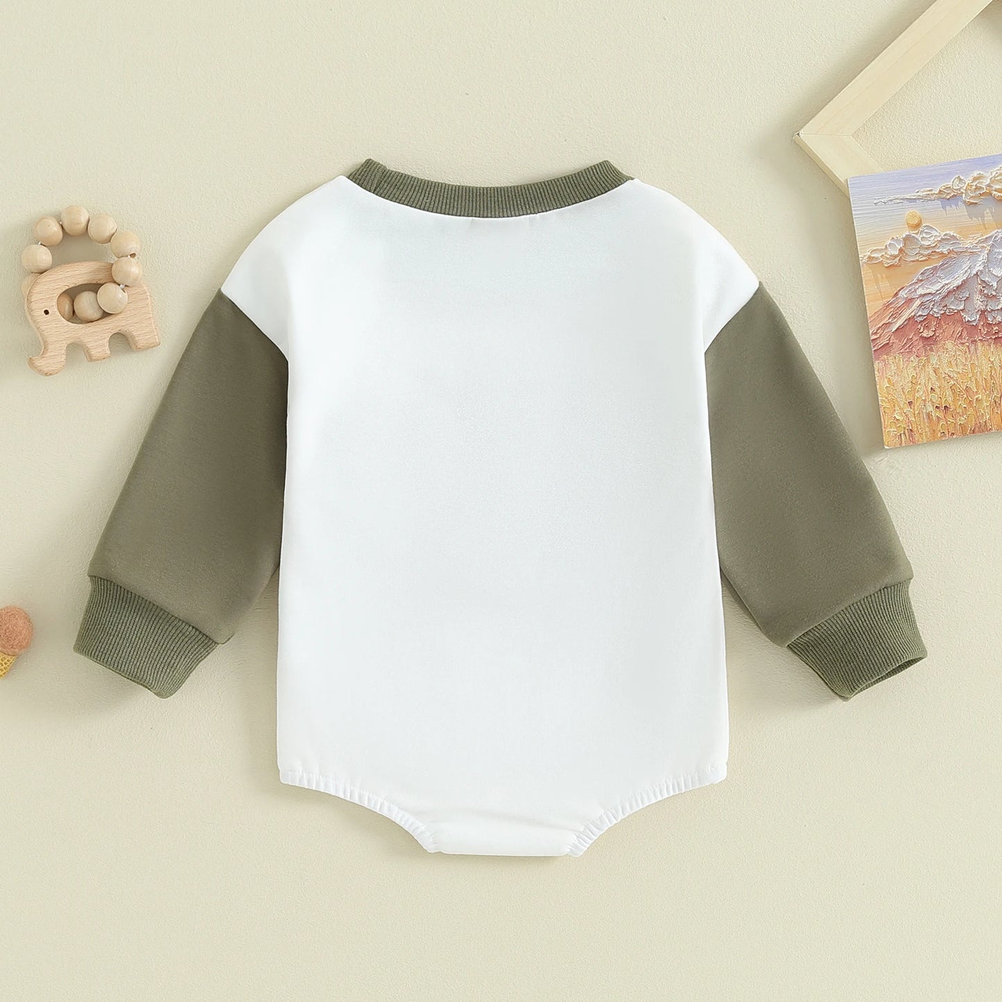 Pudcoco Newborn Baby Boy Sweatshirt Romper Letter Pattern Long Sleeve Jumpsuit for Infant Toddler Fall Outfit 0-18M