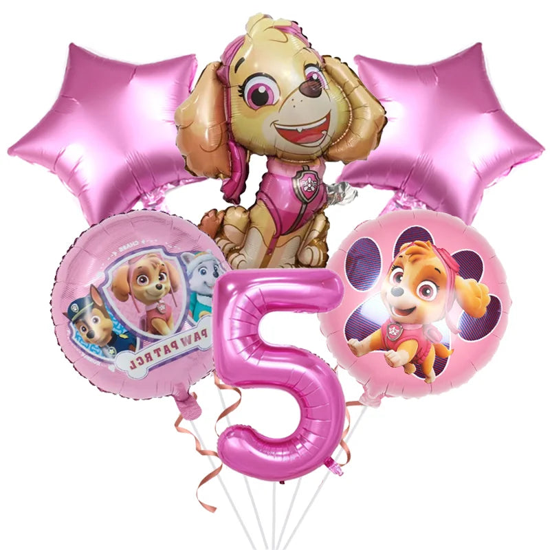 Paw Patrol Birthday Party Decor Dogs Skye Disposable Tableware Tablecloth Plate Cup Gift Bag Kids Boy Favor Gifts Party Supplies