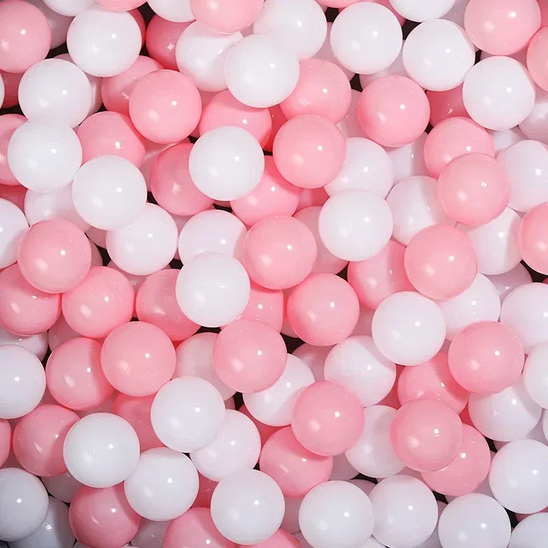 50Pcs Colors Baby Plastic Balls Water Pool Ocean Wave Ball Kids Swim Pit With Basketball Hoop Play House Outdoor Tents Toy Props