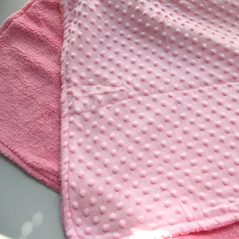 Baby Fleece Blanket Newborn Thermal Soft Blanket Solid Bedding Set Quilt & Swaddling Candy Color Sleeping Bed Supplies