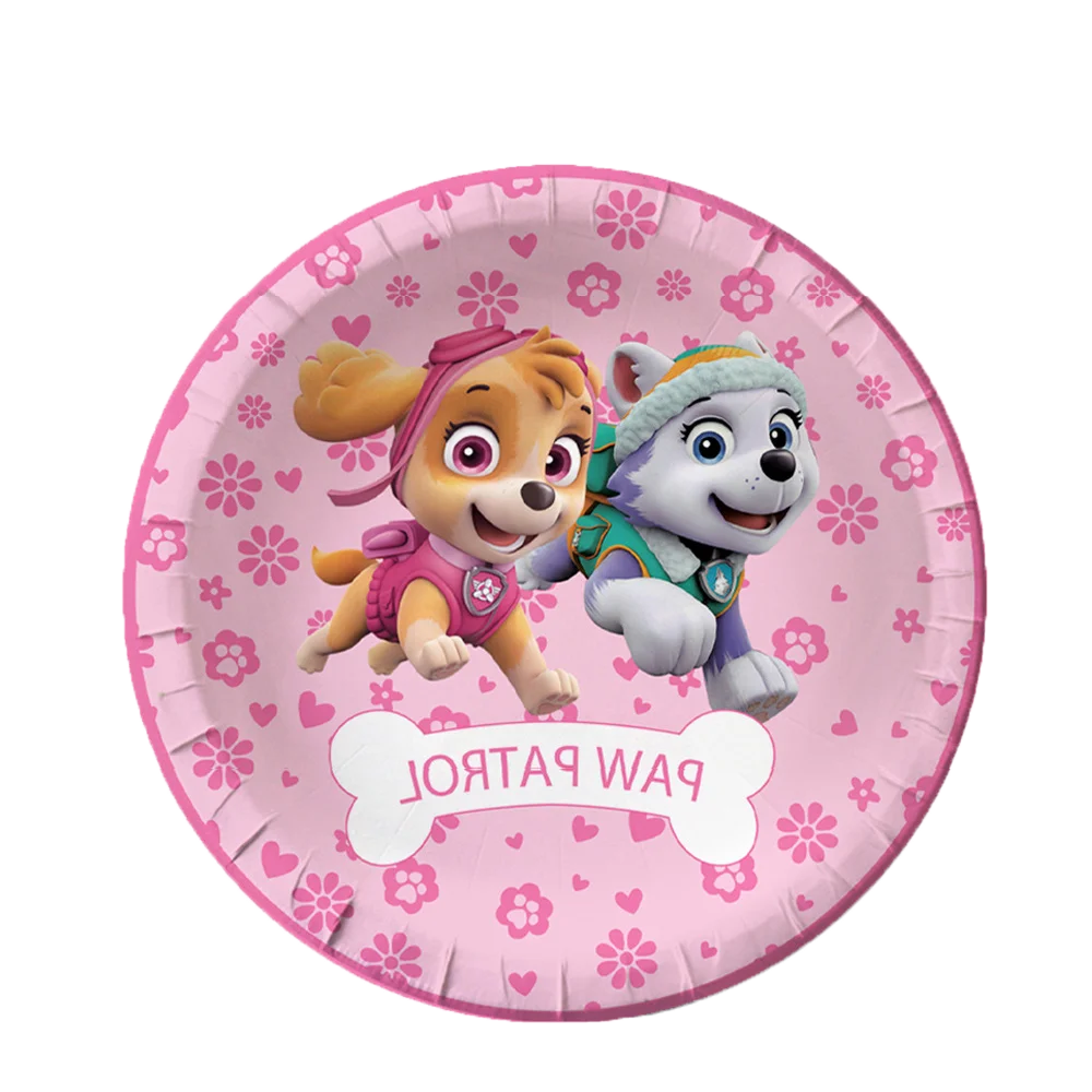 Paw Patrol Birthday Party Decor Dogs Skye Disposable Tableware Tablecloth Plate Cup Gift Bag Kids Boy Favor Gifts Party Supplies