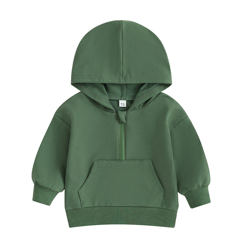0-36months Baby Hooded Sweatshirt Solid Color Long Sleeve Hoodie Pullovers For Toddler Boys And Girls Spring Fall Sweatshirt