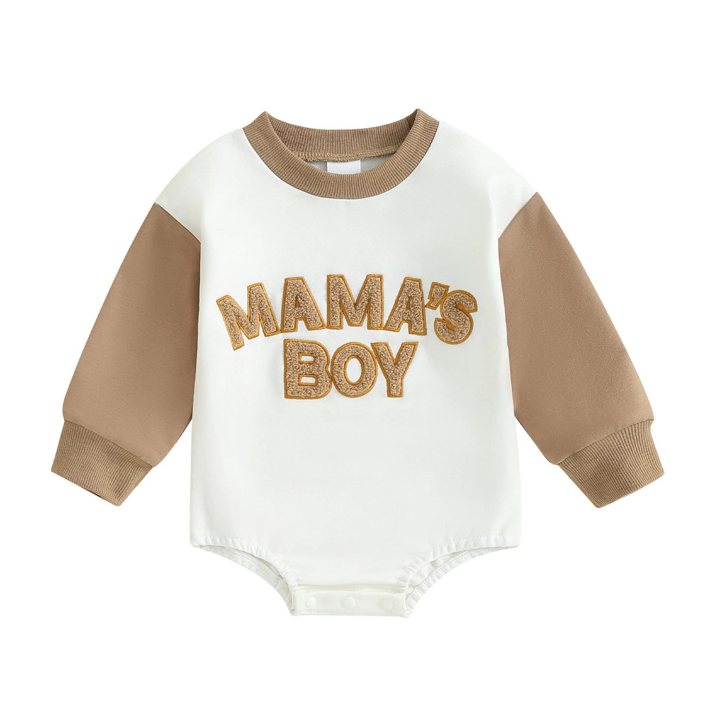 Pudcoco Newborn Baby Boy Sweatshirt Romper Letter Pattern Long Sleeve Jumpsuit for Infant Toddler Fall Outfit 0-18M