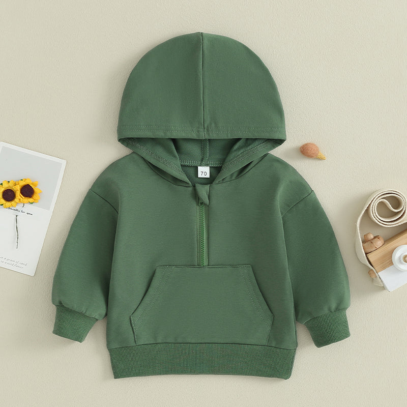 0-36months Baby Hooded Sweatshirt Solid Color Long Sleeve Hoodie Pullovers For Toddler Boys And Girls Spring Fall Sweatshirt