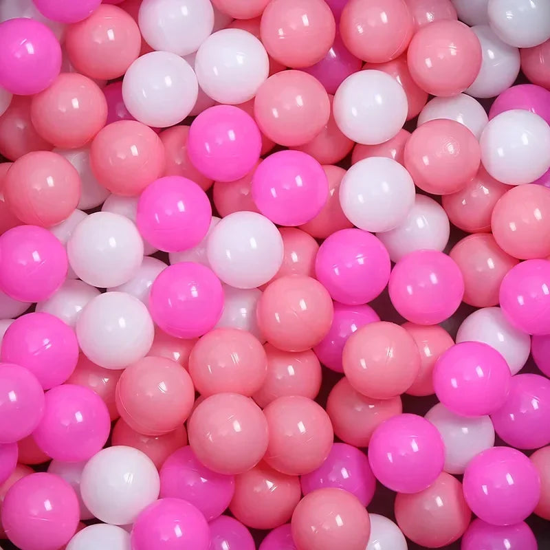 50Pcs Colors Baby Plastic Balls Water Pool Ocean Wave Ball Kids Swim Pit With Basketball Hoop Play House Outdoor Tents Toy Props
