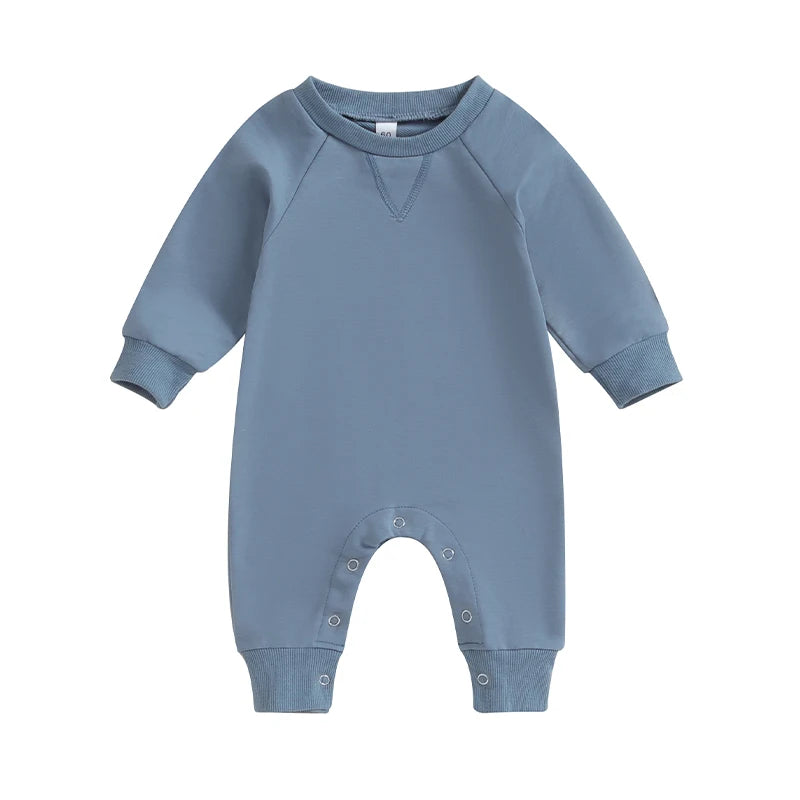 Baby Rompers Toddler Girl Overall Jumpsuit Autumn Spring Solid Color Long Sleeve Baby Boys Romper Infant Newborn Clothing