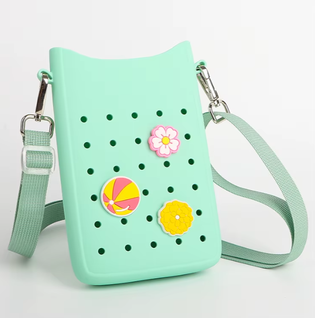 Cute Silicone Kid Bag New Fashion DIY Charming Accessories Silicone Shoulder Bag.