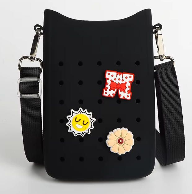 Cute Silicone Kid Bag New Fashion DIY Charming Accessories Silicone Shoulder Bag.