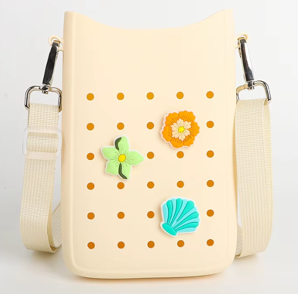 Cute Silicone Kid Bag New Fashion DIY Charming Accessories Silicone Shoulder Bag.