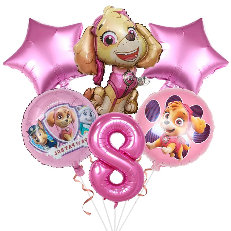 Paw Patrol Birthday Party Decor Dogs Skye Disposable Tableware Tablecloth Plate Cup Gift Bag Kids Boy Favor Gifts Party Supplies