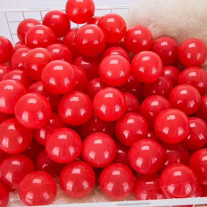 50Pcs Colors Baby Plastic Balls Water Pool Ocean Wave Ball Kids Swim Pit With Basketball Hoop Play House Outdoor Tents Toy Props