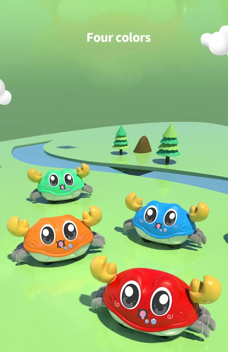 Children's Fun Double Return Force Left and Right Shake Simulation Crab Toy Baby Running Bubble Simulation Crab Crab Crawling