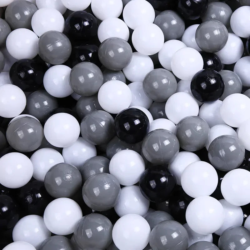 50Pcs Colors Baby Plastic Balls Water Pool Ocean Wave Ball Kids Swim Pit With Basketball Hoop Play House Outdoor Tents Toy Props