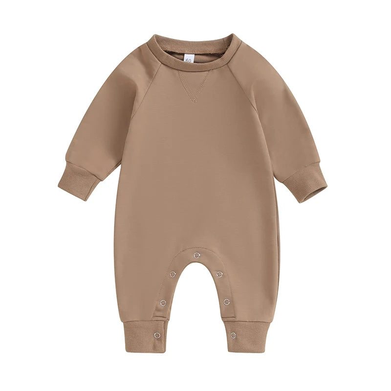 Baby Rompers Toddler Girl Overall Jumpsuit Autumn Spring Solid Color Long Sleeve Baby Boys Romper Infant Newborn Clothing