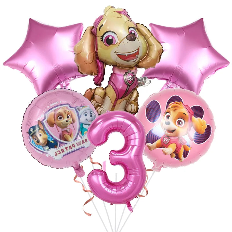 Paw Patrol Birthday Party Decor Dogs Skye Disposable Tableware Tablecloth Plate Cup Gift Bag Kids Boy Favor Gifts Party Supplies