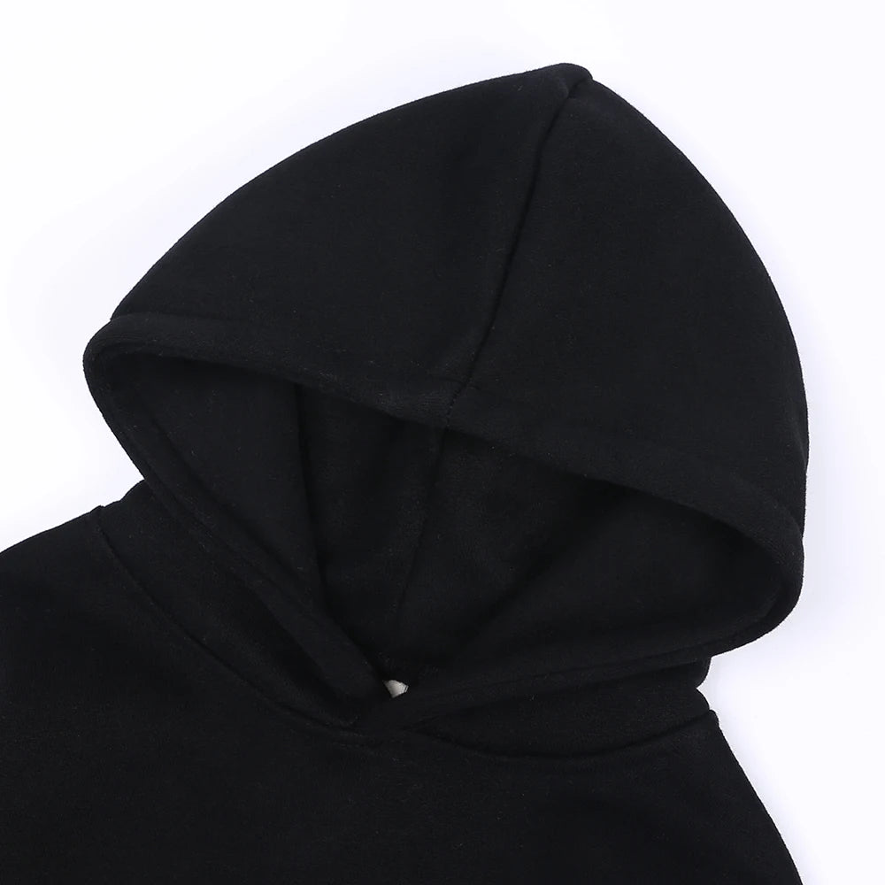 2025 Winter Kids Boys Girls Clothes Children Hoodies Soild Cotton Thicken Fleece Sweatshirts Toddler Sport Pullover Top
