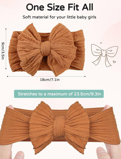 Handmade Hair Accessories Baby Headbands Nylon Hairbands with Double Big B