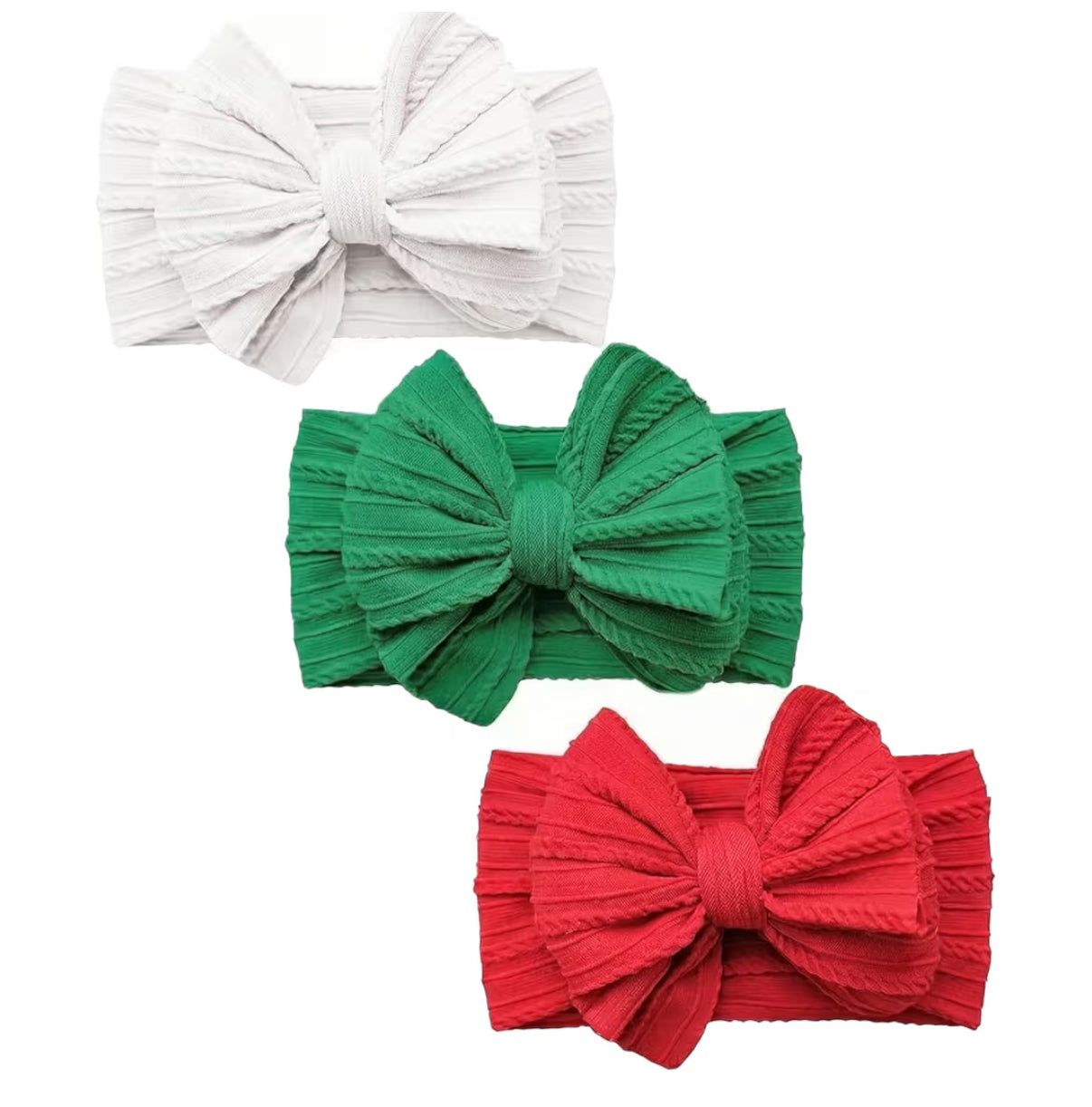 Handmade Hair Accessories Baby Headbands Nylon Hairbands with Double Big B