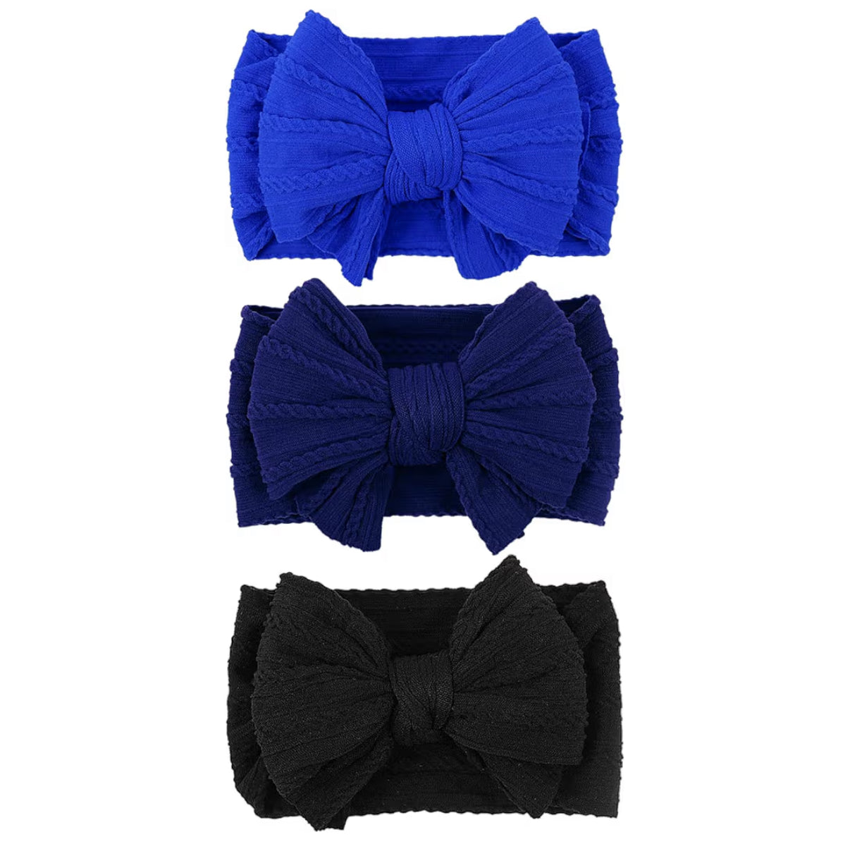 Handmade Hair Accessories Baby Headbands Nylon Hairbands with Double Big B