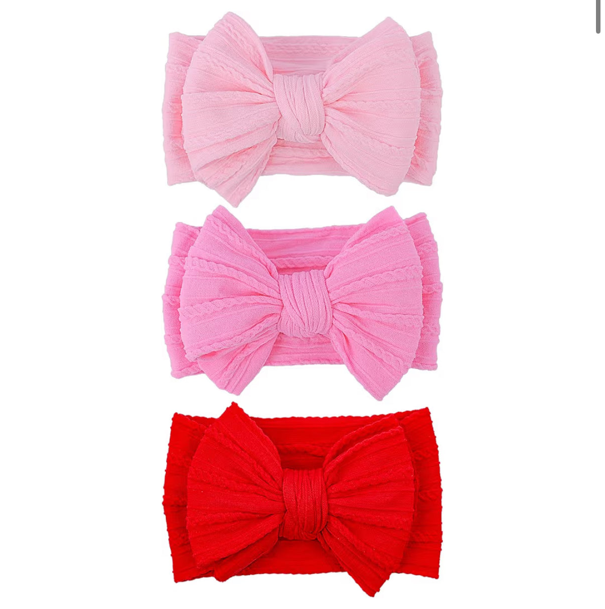 Handmade Hair Accessories Baby Headbands Nylon Hairbands with Double Big B