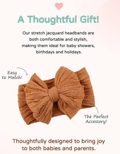 Handmade Hair Accessories Baby Headbands Nylon Hairbands with Double Big B