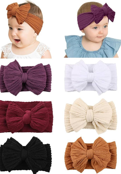 Handmade Hair Accessories Baby Headbands Nylon Hairbands with Double Big B