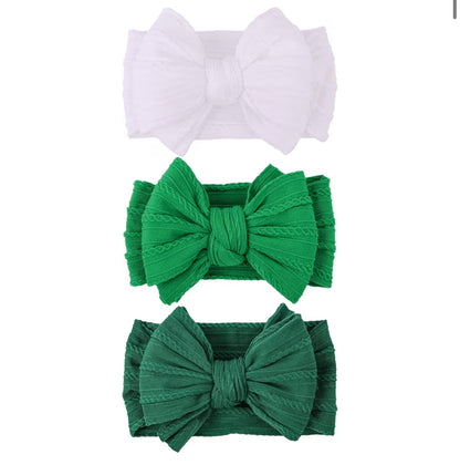 Handmade Hair Accessories Baby Headbands Nylon Hairbands with Double Big B